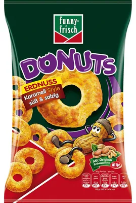 Image de funny frisch Donuts Cacahuètes Style caramel sucré et salé 110g