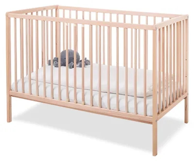 Produktbild von Pinolino Kinderbett 'Hanna' klein 120 x 60 cm Vollmassiv: Buche, unbehandelt