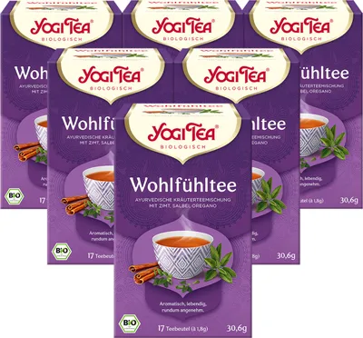 Produktbild von 6 x  YOGI TEA Wohlfühltee | 6 x 30,6g