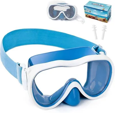Produktbild von Famanu Schwimmbrille und Schnorchelmaske für Kinder mit Nasenabdeckung und UV-Schutz