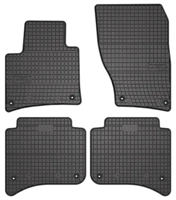 Image de Tapis de sol en caoutchouc pour Volkswagen Touareg II 2010-2018 (SUV) – 4 pièces, noirs, sur mesure