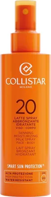 Produktbild von Collistar Tanning Moisturizing Milk Spray SPF20, Sonnenmilch, Gesicht & Körper, Flasche, Feuchtigkeitsspendend, Nährend, Schutz, Weichmachend, 200 ml, Unisex