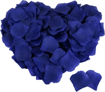 500 Seidenrosenblätter, blau, für Valentinstag & Hochzeit