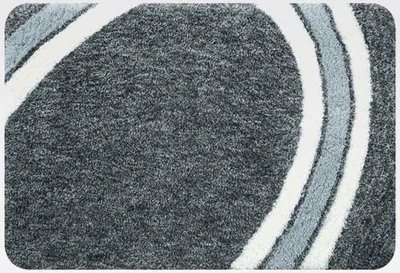 Produktbild von Badematte | kuscheliger Hochflor | Rutschfester Badvorleger | viele Größen | waschbar 40° | 60x90 cm | Grau