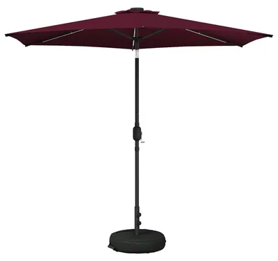 Zdjęcie produktu dla Parasol ogrodowy vidaXL z oświetleniem LED i podstawą, 270 x 270 cm