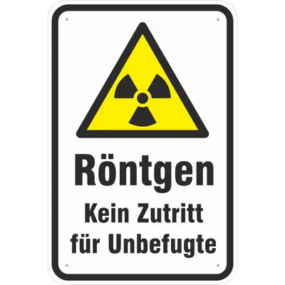 Produktbild von Aufkleber 20x30 cm Röntgen kein Zutritt für Unbefugte