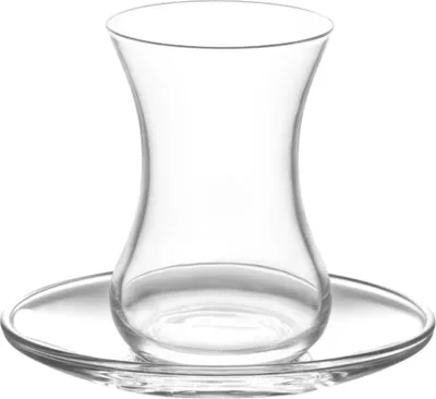 Produktbild von LAV Demet Teegläser mit Unterteller 135 ml - 12 teiliges Set für 6 Personen