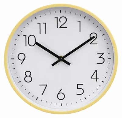 Wandklok 20 cm, modern, Kunststoff, weiß