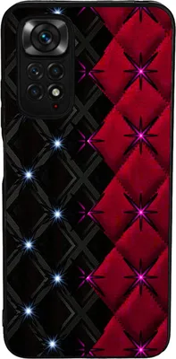 Produktbild von TPU Silikon Hülle für Xiaomi Redmi Note 11 / 11S Handy Cover Case Schutzhülle Handyhülle Bumper MOTIV 450 Rot Schwarz