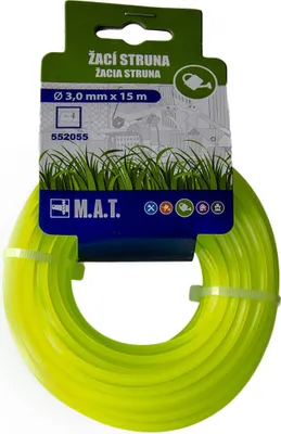Produktbild von Nylon Trimmerschnur mit Quadratprofil, 3,0 mm Durchmesser und 15 m Länge