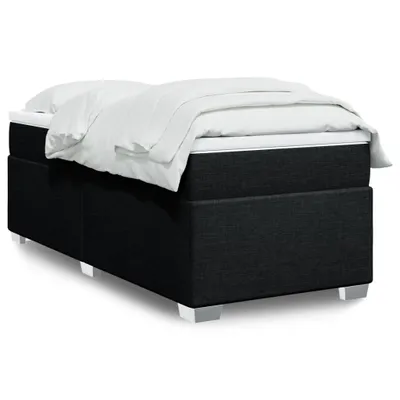 Produktbild von vidaXL Boxspringbett mit Matratze Schwarz 90x190 cm Stoff