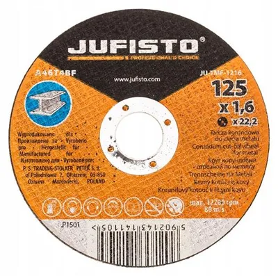 Obrázok produktu pre Jufisto JU-TMF-1216 Korundový rezací kotúč na kov 125mm