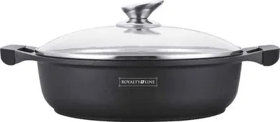 Obrázok produktu pre Royalty Line RL-BS28M: Mramorom potiahnutý hrniec so sklenenou pokrievkou - 28 cm