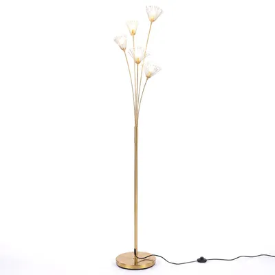 Produktbild von COSTWAY Stehlampe 180cm in Löwenzahnform, Stehleuchte mit Metallrahmen & Fußschalter, Standleuchte dekorativ, Bodenlampe modern, Standlampe Leselampe