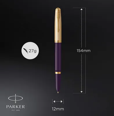 Produktbild von PARKER Füller 51 Plum 18K G.C. schwarz F Geschenkbox