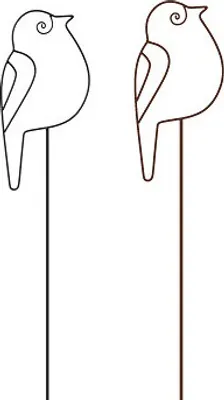 Produktbild von TrendLine Gartenstecker Metall Vogel sortiert 115 cm