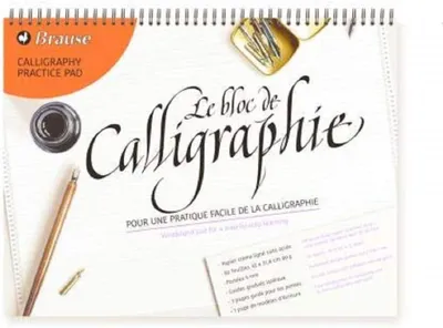 Productafbeelding van Spiraalgebonden kalligrafieblok 50 gelijnd - Crèmekleurig vellen 29,7x42 cm (Frans)