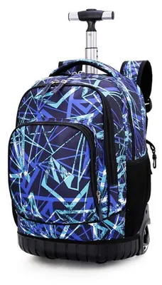 Image de Sac à dos à roulettes, sac à dos scolaire, multifonctionnel, rouge, 31x21x48 cm, imperméable