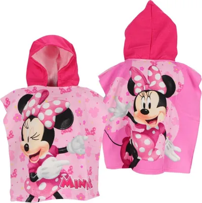 Produktbild von Disney Minnie Mouse Mikrofaser Poncho für Kinder – 100x55 cm OneSize