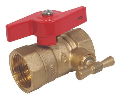 Produktbild von SOMATHERM FOR YOU - Kugelhahn mit doppeltem Auslass IG 15/21 - Schmetterlingshebel - Standarddurchgang - Verstärkte Dichtung mit 2 O-Ringen.