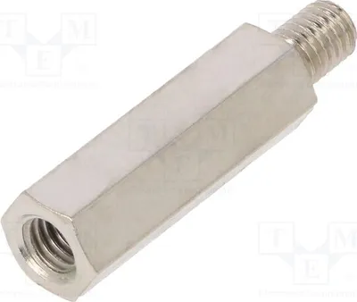 Produktbild von 10x Distanzmuffe mit Gewinde 25mm Außengew: M5 Innengew: M5 Nickel 218X25 Distanze
