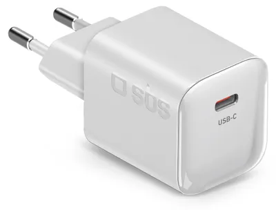 Produktbild von SBS Kompaktes Wandladegerät USB-C mit 30 W, Power Delivery 3.0 und PPS
