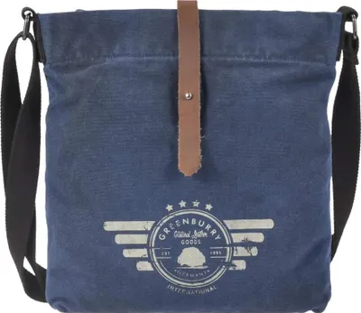 Produktbild von Greenburry Umhängetasche Canvas 33x33cm Schultertasche Aviator blau