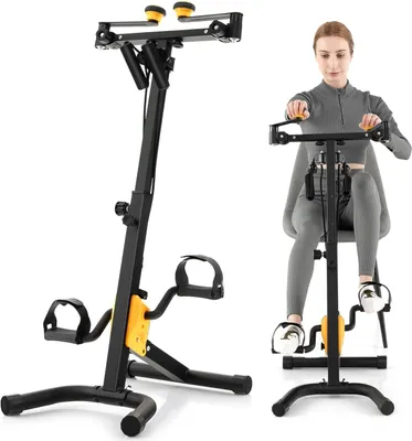 Obrázok produktu pre KOMFOTTEU Multifunkčný bicykel pre seniorov, pedálový trenažér na cvičenie rúk a nôh, nastaviteľná výška a úrovne odporu