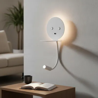 Obrázek produktu pro Nova Luce ECLIP LED nástěnné světlo bílé 9W teplá bílá 15x19,5x50cm 9173281, productTiles.product.images.aiGenerated