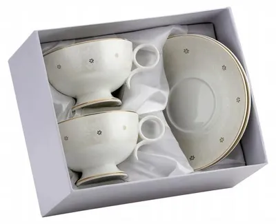 Produktbild von Elegantes Porzellan-Tassen-Set für Kaffee & Tee
