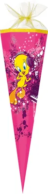 Produktbild von Nestler Schultüte Tweety eckig mit Tüllverschluss 85cm