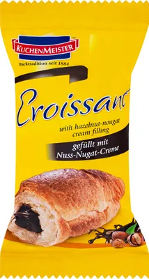 Produktbild von KuchenMeister Croissant gefüllt mit Nuss Nugat Creme Snack 48g