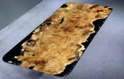 Obrázok produktu pre Čierny dizajnový stôl Moderný jedálenský stôl Epoxidové stoly Luxusný nábytok