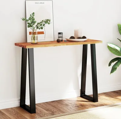 Produktbild von The Living Store Konsolentisch Baumkante 110x35x80 cm Massivholz Akazie