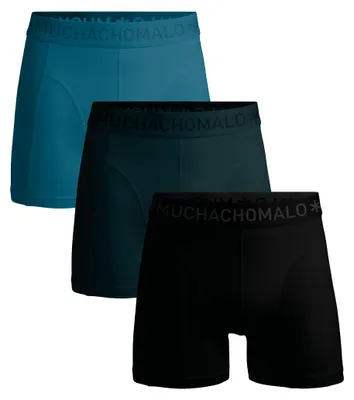 Produktbild von Jungen, 3er-Pack Boxershorts, einfarbig, Schwarz/Blau, Größe 146/152