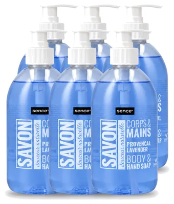 Productafbeelding van 6 x Sence handzeep Provencaalse lavendel - 500 ml - voordeelverpakking - 6 stuks