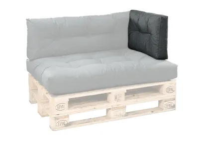 Immagine prodotto di XDREAM cuscino per pallet antracite | bracciolo singolo | cuscino per Euro pallet