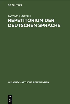 Produktbild von Repetitorium der deutschen Sprache