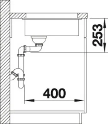 Produktbild von BLANCO SUBLINE 160-U, Silgranit
