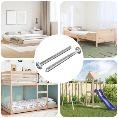 Obrázok produktu pre vidaXL Nábytkové skrutky 2 ks strieborné M6 x 85 mm oceľ