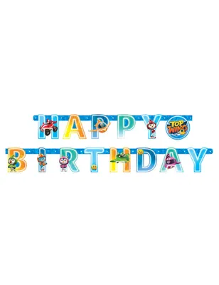 Image de Guirlande Top Wing Happy Birthday décoration de fête multicolore 218x12 cm - taille unique