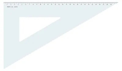 Produktbild von Aristo Dreieck 60 Grad ohne Facette Hypotenuse 36 cm, Teilung 31.1 cm