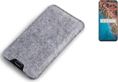 Produktbild von K-S-Trade Filz Handyhülle kompatibel mit Cubot X20 Pro Schutzhülle Filztasche Filz Tasche Case Sleeve Handy Hülle Filzhülle grau