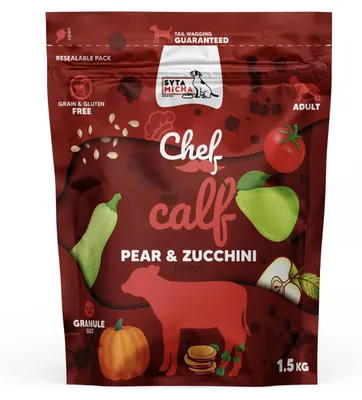 Obrázek produktu pro Granule pro psy telecí maso, hruška a cuketa 1,5 kg