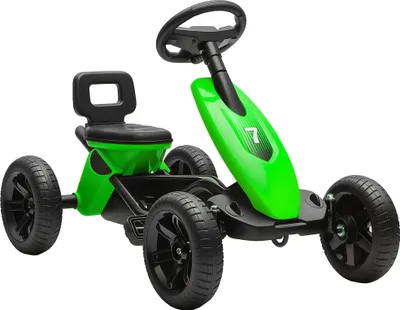 Image de AIYAPLAY Kart à pédales pour enfants, go-Kart pour enfant avec roues EVA silencieux, avancer et reculer, voiture à pédales pour garçons filles de 2 à 5 ans, vert