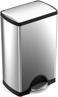 Obrázek produktu pro simplehuman CW1814 poubelle rectangulaire à pédale, acier inox brossé anti-traces 38 L