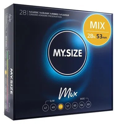 Immagine prodotto di My.Size Mix Preservativi misura 3, 53 mm, confezione grande, 28 Pezzi