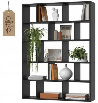 Produktbild von Wandregal Schwarz – Hängeregal aus MDF 18 mm – Bücherregal für Wohnzimmer, Schlafzimmer, Küche