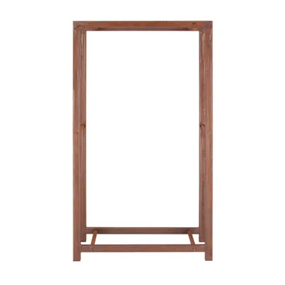 Image de Range bois en fer - Rouillé - L 75,5 x P 23,5 x H 148 cm