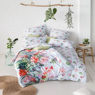 Produktbild von Estella Mako Satin Bettwäsche Sarah bleu 135x200 cm + 80x80 cm + 40x80 cm